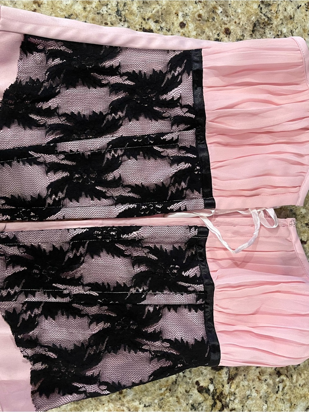 Pink and Black Lace bodice